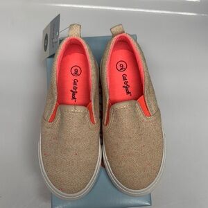 Cat & Jack Kids Slip-On Sneakers - Tan and Pink
